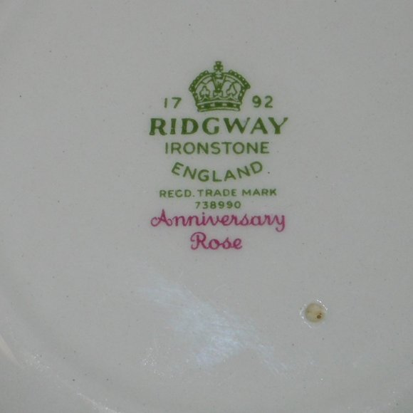Cereal bowl. Ridgway UK Stoneware Anniversary Rose - Picture 5 of 5
